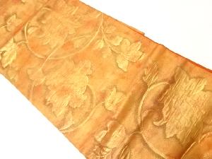 リサイクル　花唐草模様織出し名古屋帯